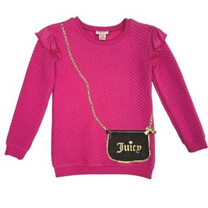 Juicy Couture Pink Purse Sweater Top Girls 8/10